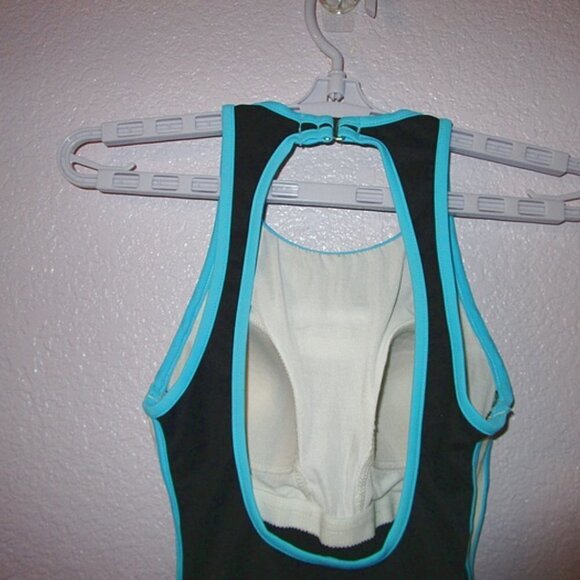 Miraclesuit Sport One Piece Swimsuit Size 8 High Neck Keyhole Tummy Slimmer Bra - Picture 8 of 12